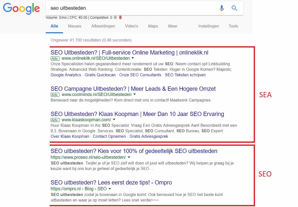 SEA vs SEO
