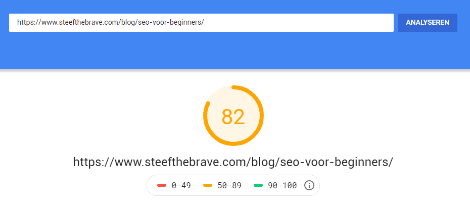 Voor optimalisatie ShortPixel